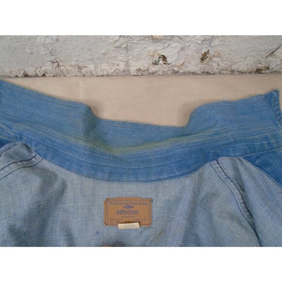 Vtg Chevrolet Chevy Cheyenne Pickup Truck Jean Denim Jacket Horizon Mens XL 46 - Picture 14 of 16